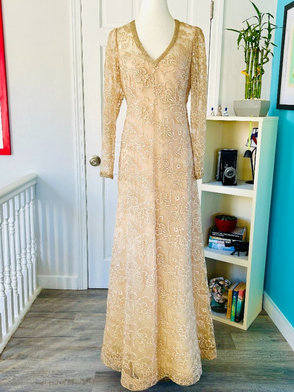 Vintage Alfred Bosand Evening Gown (size M)